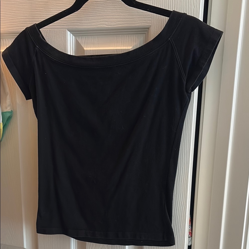 Brandy Melville Black Off The Shoulder Top